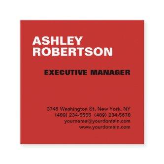 Red Modern Professional Minimalist Elegant Square