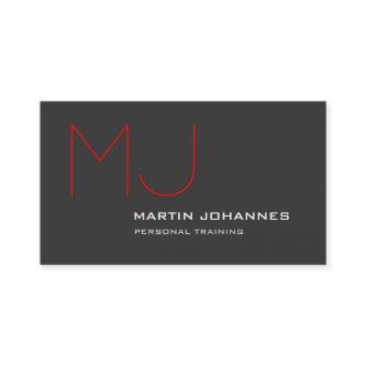 Red Monogram Grey Personal Trainer