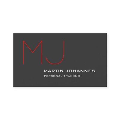 Red Monogram Grey Personal Trainer