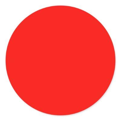 Red Nothing But Color Visual Language Tools Classic Round Sticker