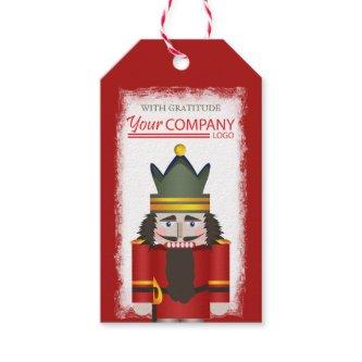 Red Nutcracker Company Logo Christmas Gift Tag