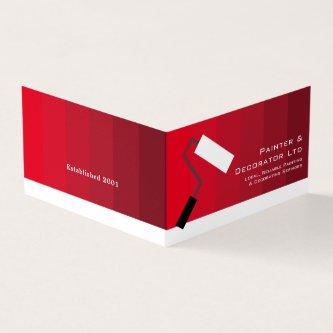 Red Ombre & Paint Roller, Painter & Decorator