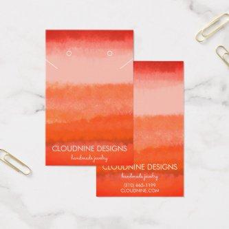 Red Paint Earring Necklace Jewelry Display Card