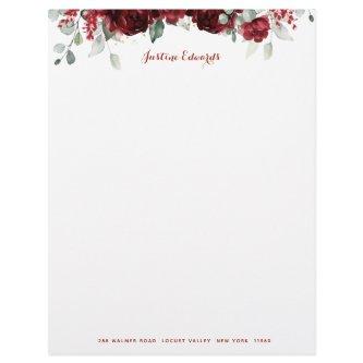 Red Peony Epiphany  Letterhead