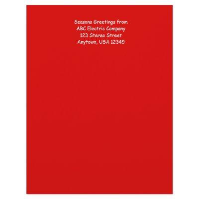 Red, Personalized Letterhead Stationery Paper