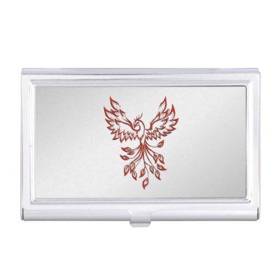 Red Phoenix Rises Silver  Case
