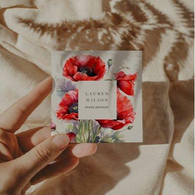Red Poppy Flower Elegant