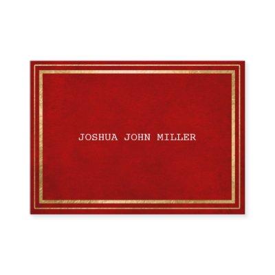 Red Royal Golden Frame Velvet White Vip