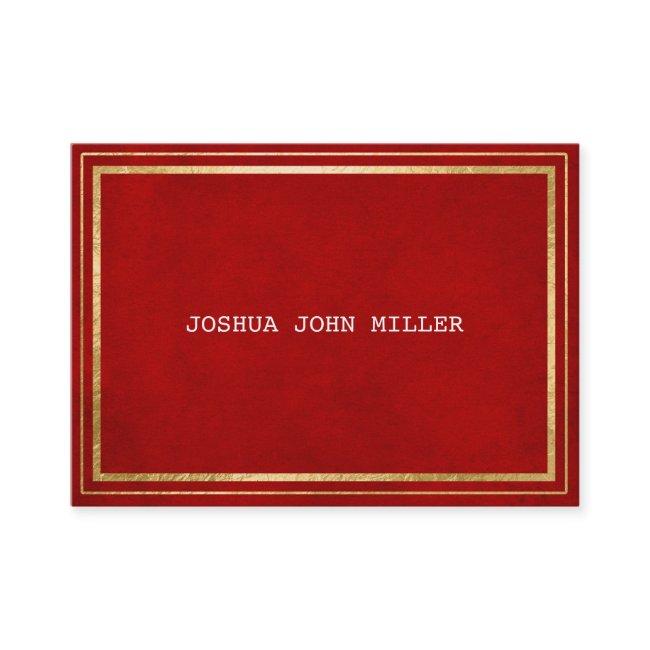 Red Royal Golden Frame Velvet White Vip