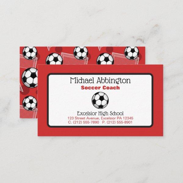 Red Soccer Coach