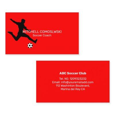 Red Soccer Coach Modern