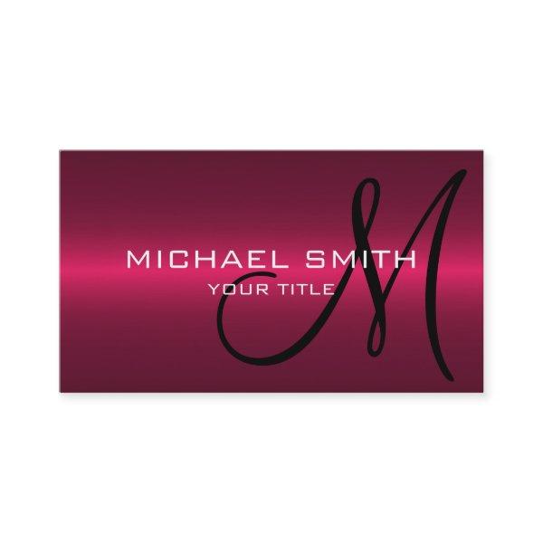 Red Stainless Steel Metal Monogram