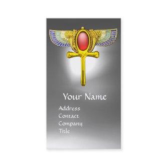 RED TALISMAN EGYPTIAN WINGED ANKH AND CORNUCOPIA