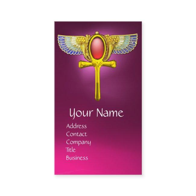 RED TALISMAN/EGYPTIAN WINGED ANKH CORNUCOPIA Pink