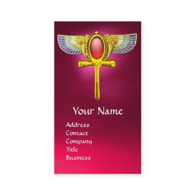 RED TALISMAN/EGYPTIAN WINGED ANKH CORNUCOPIA Pink