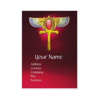 RED TALISMAN/ EGYPTIAN WINGED ANKH WITH CORNUCOPIA