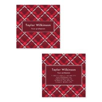 Red Tartan Pattern Square