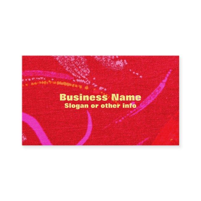 Red Textured Background with Squiggles and Shapes