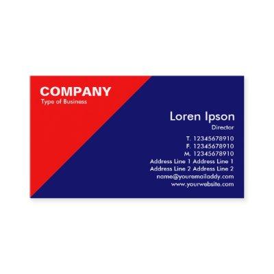 Red Triangular Corner - Dark Blue (000066)