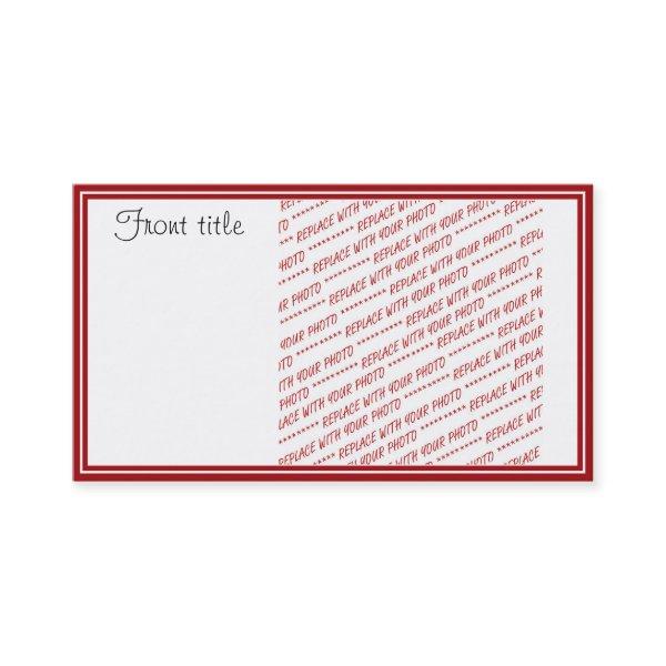 Red Trimmed Template - Add a Photo