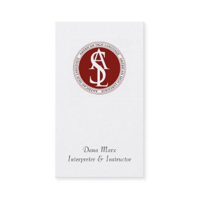 Red Typographic American Sign Language Interpreter