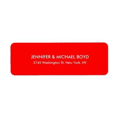 Red Unique Modern Stylish Family Label