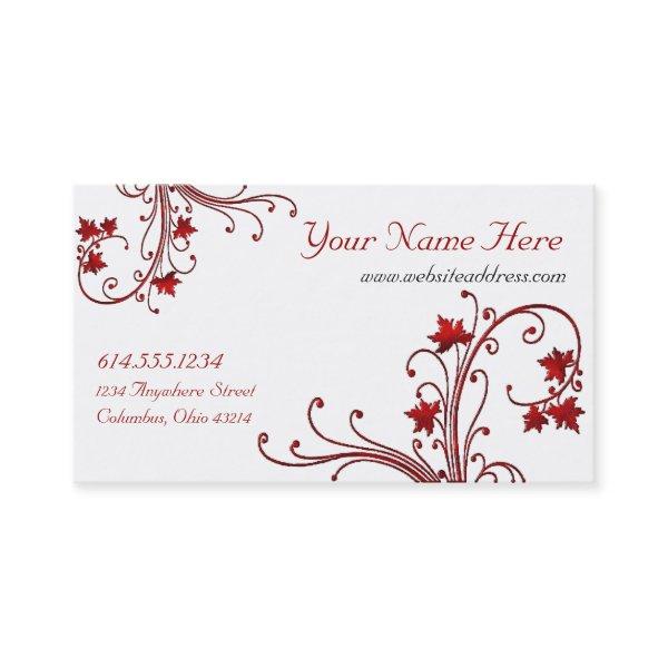 Red Vine/Maple Leaf Design