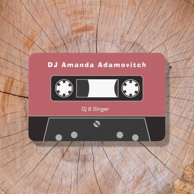Red Vintage Cassette Tape