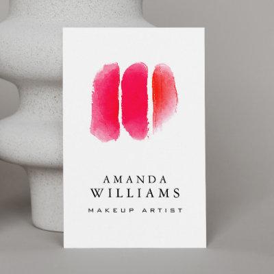 Red Watercolor Makeup Artist Swatches