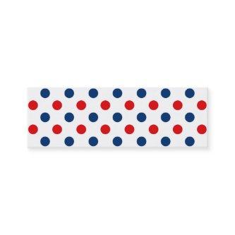 Red White and Blue Polka Dots Mini
