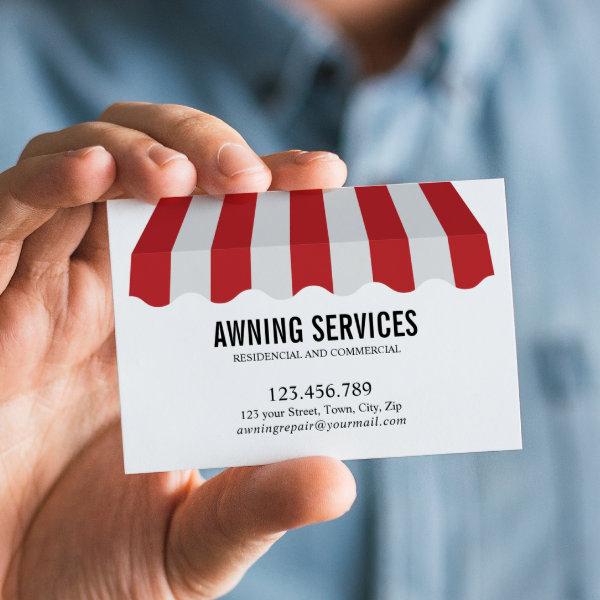 Red  White Awning Services Cleaning Professional