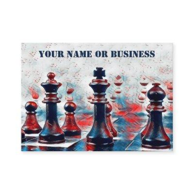 Red, White, Blue Chess Pieces Coach Club