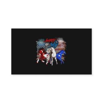Red White Blue Horse 4th July Flag USA Firework Pa