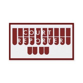 Red white court reporter custom