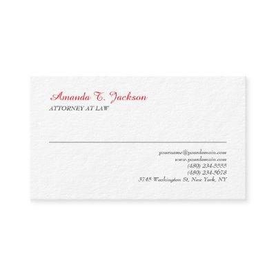 Red White Elegant Plain Professional Minimalist