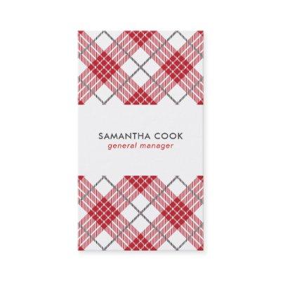 Red White & Gray Plaid Pattern