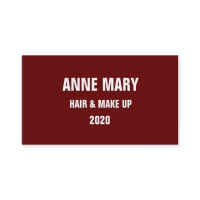 Red White Hair & Make Up Stylish Modern Burgundy