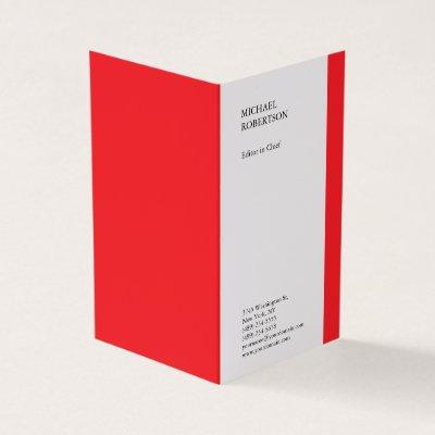 Red White Minimalist Professional Plain