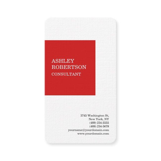 Red White Modern Professional Trendy Minimalist