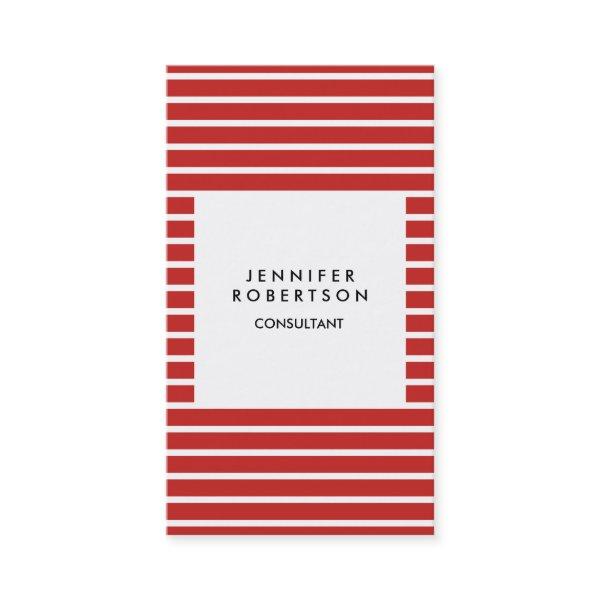 Red White Strips Minimalist Modern Plain Creative