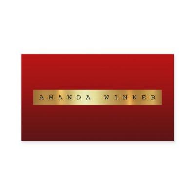 Red Wine Black Ombre Vip Golden Foil