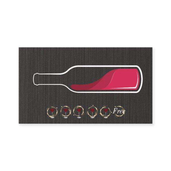 Red Wine Bottle | Punch Card