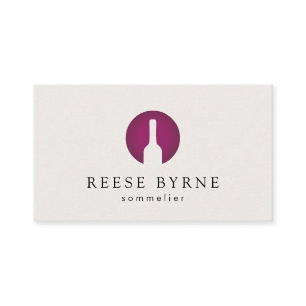 Red Wine Bottle Sommelier Logo