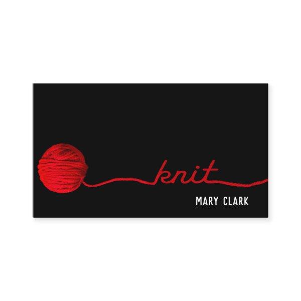 red yarn ball for knitter