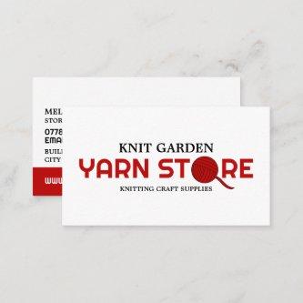Red Yarn Store Logo, Knitting Store, Yarn Store