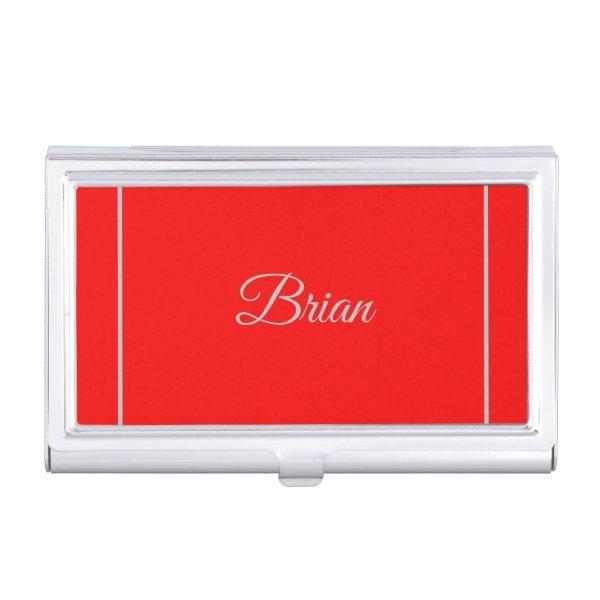 Red Your Name Minimalist Personal Modern  Case