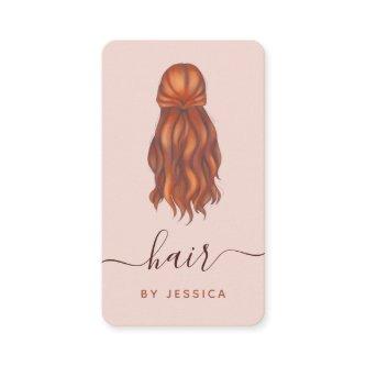 Redhead Wavy Hair Hairstylist Logo & Social Media