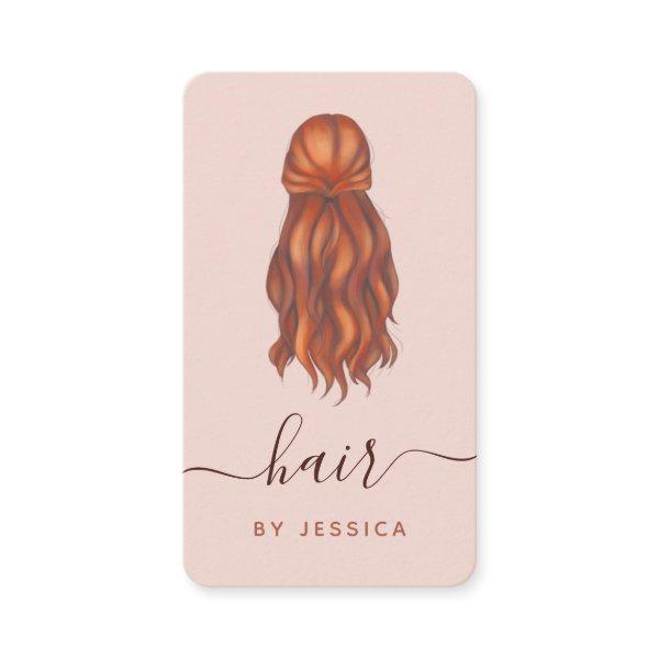 Redhead Wavy Hair Hairstylist Logo & Social Media