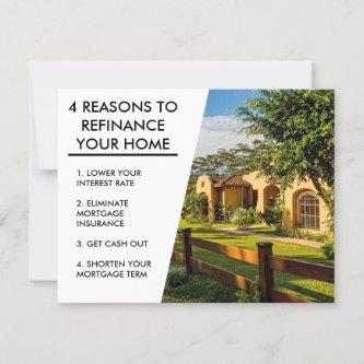 Refinance Your Home Mortgage Company Marketing Card