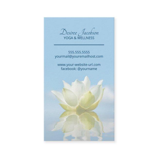 Reflecting Lotus Flower Yoga Instructor Light Blue